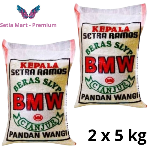 

2 X 5 KG Beras cap merek Bmw super 5kg