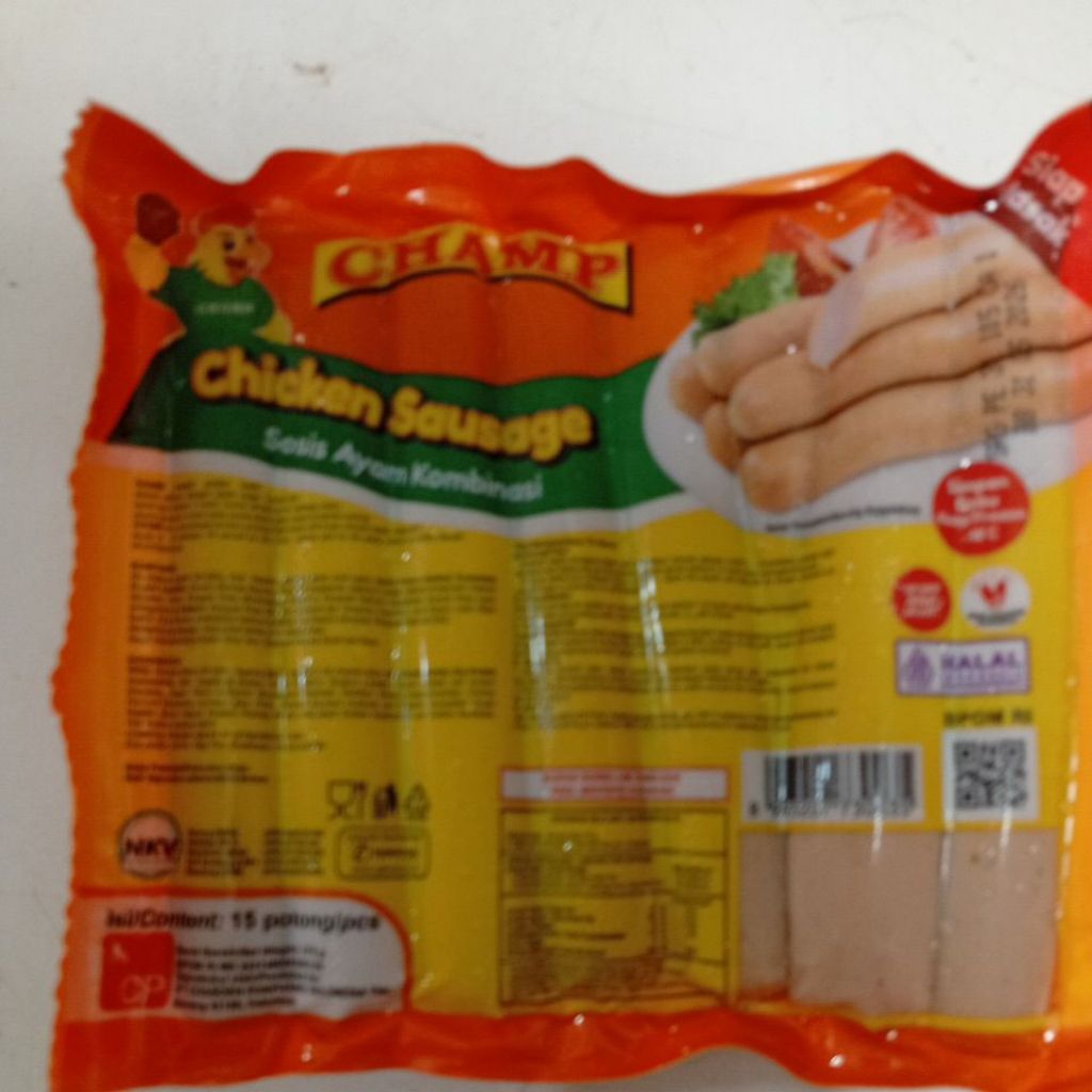 

Sosis CHAMP SOSIS AYAM KOMBINASI ISI 15 btg