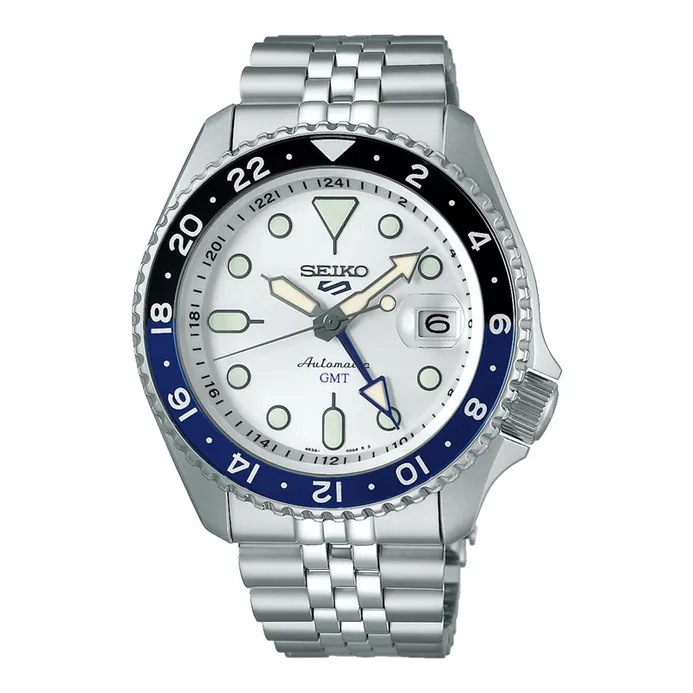 Seiko 5 Sports SSK033K1 SKX Series Automatic GMT Silver Dial Stainless Steel Strap