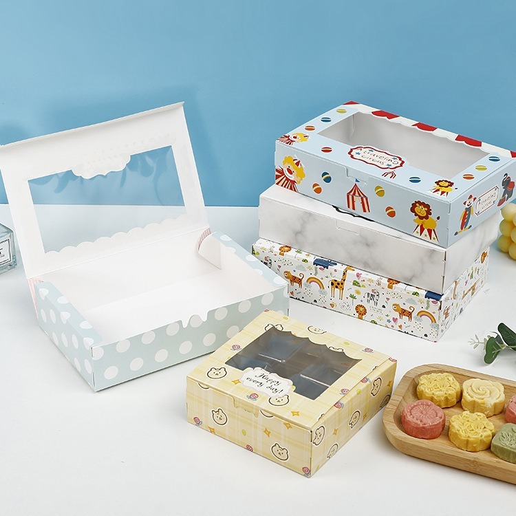 

Satuan- Box kue (2/4/6) donat mooncake /Box kotak kue muffin eggtart mooncake brownis Pie (alas isi 2,4,6 kue)