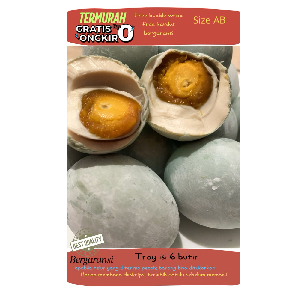 

Telor Asin Matang Masir Gurih & Berminyak Size AB Terlaris & Termurah!!