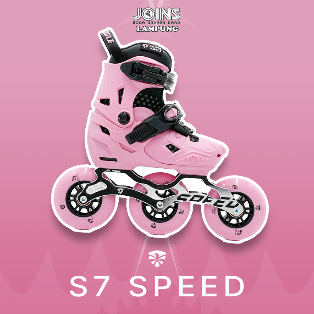 Sepatu Roda Anak Inline Skate Flying Eagle S7 Speed Pink