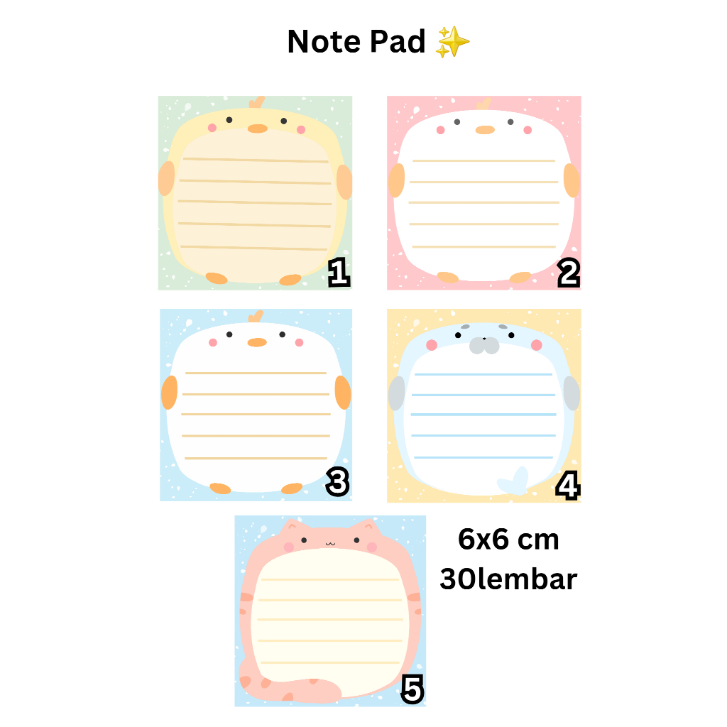 

Note Pad, memo catatan kecil note paper