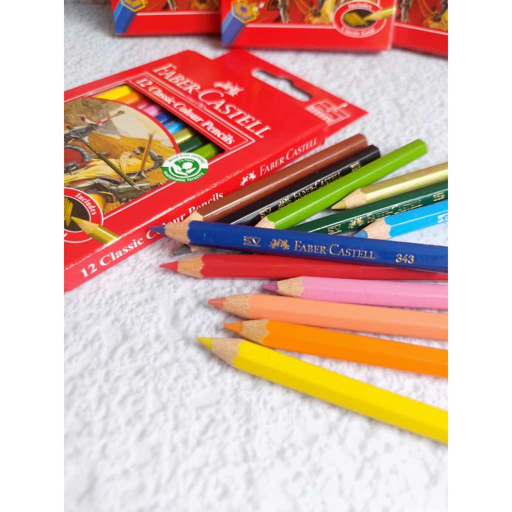 

Pensil Warna Mini Faber Castell Set 12 Pcs / Color Pencils