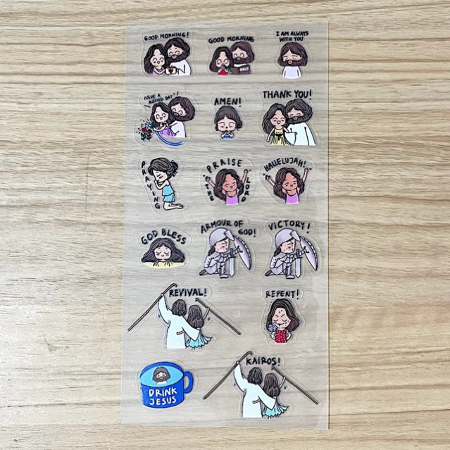 

BONBON COMIC WATERPROOF STICKER Daily Life with Father God Sticker tahan air