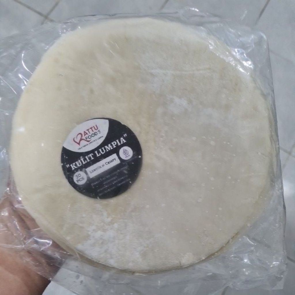 

KULIT LUMPIA BULAT LINGKARAN MERK RATTU 30 PCS UKURAN 18-19CM
