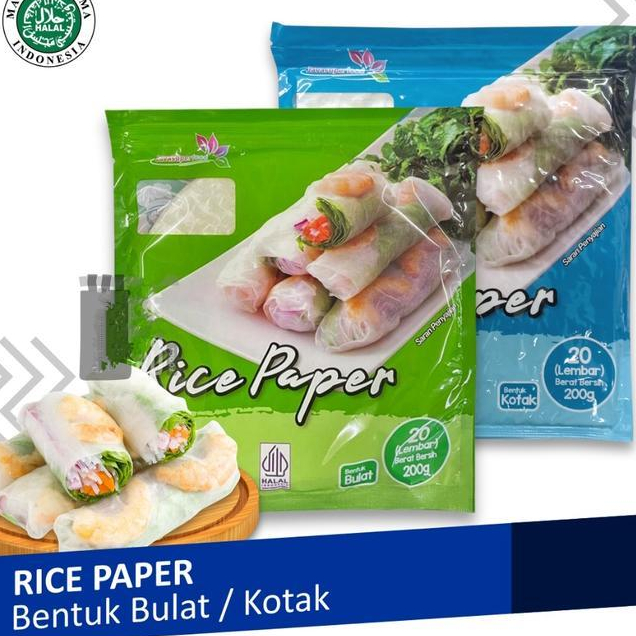 

RICE PAPER BENTUK KOTAK BULAT KERTAS SAYURAN SEHAT
