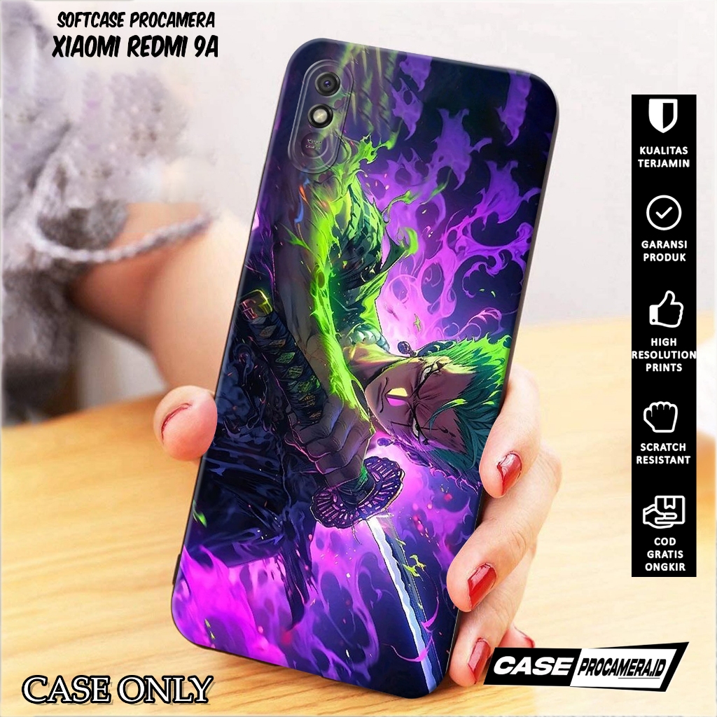 Case XIAOMI REDMI 9A - Casing XIAOMI REDMI 9A [ Roronoa Zoro ] Silikon XIAOMI REDMI 9A  - Kesing Hp 