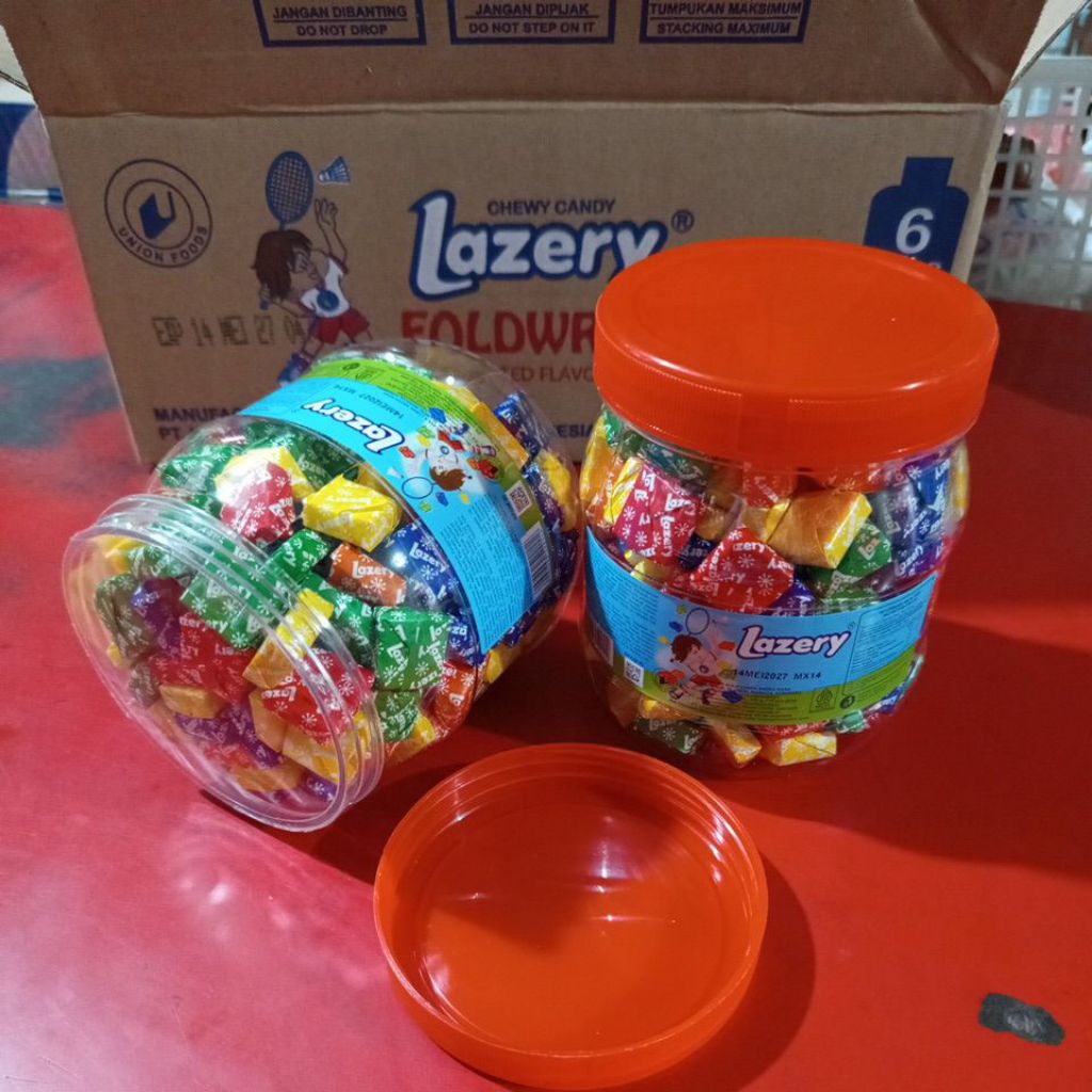 

Lazery Chewy Candy Assorted Flavours Toples (175pcs x 3g=525g)