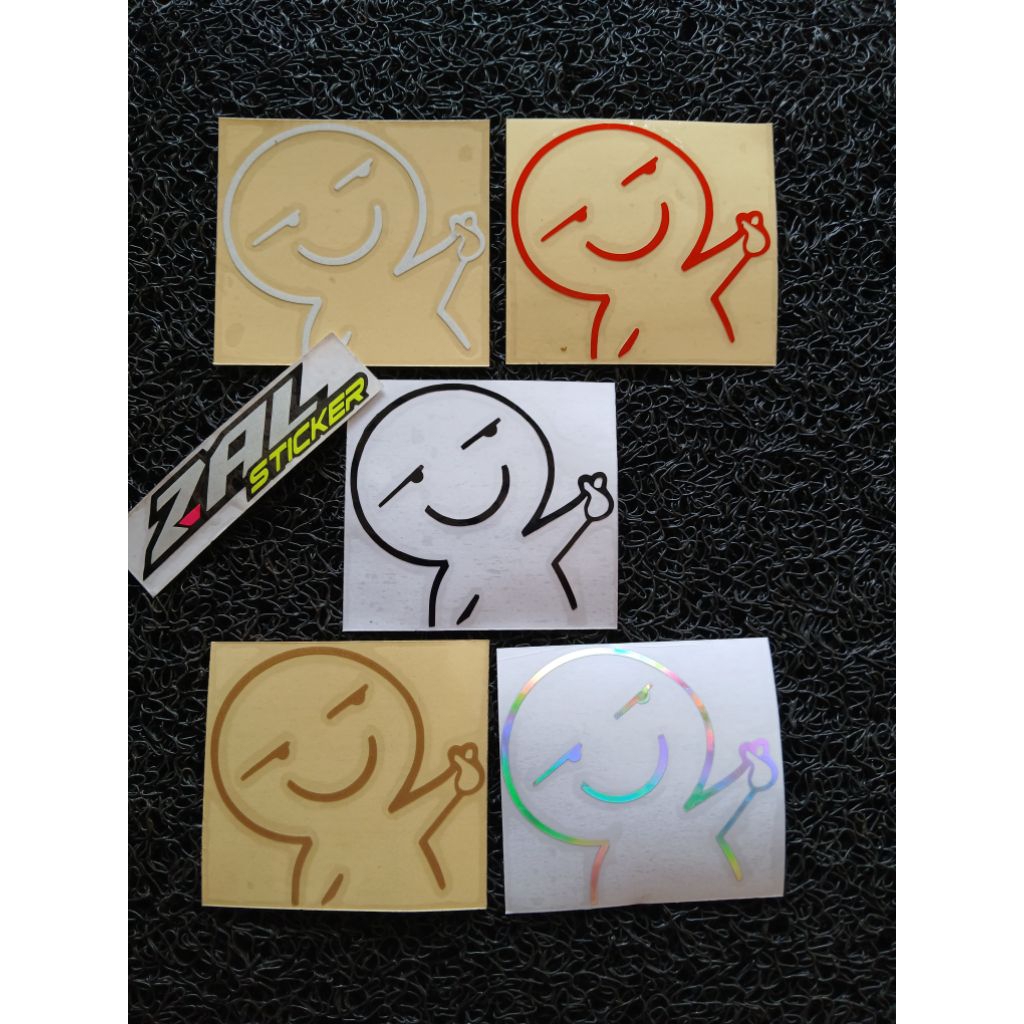 sticker cutting emoji lucu sticker motor