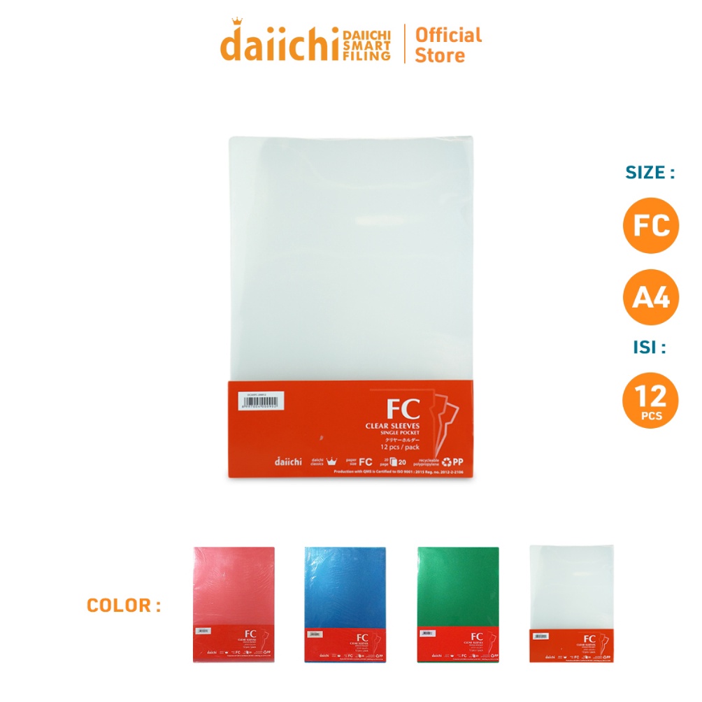 

KODE C15C Daiichi Map L Map Folder Bening Clear Sleeves Classic DCS Banded isi 12