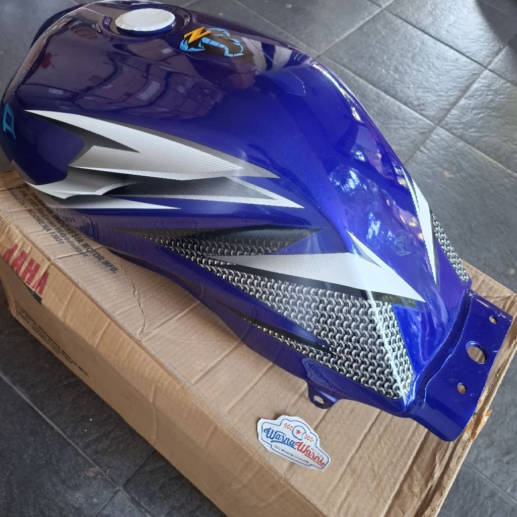 Tangki tangki bensin scorpio Z assy striping biru tua DPBMC 2006 2007  | 5BP-F4100-60-P1