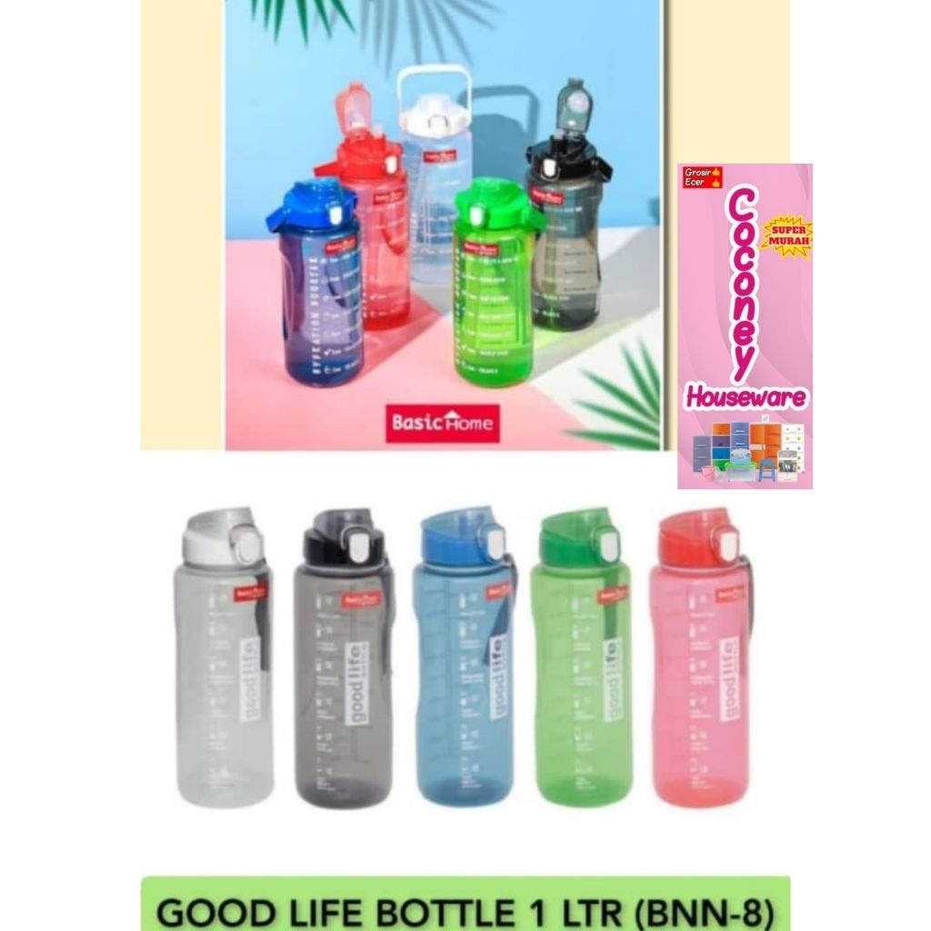 Termos Air Minum 1 Liter Basic Home / Botol Minum / Tempat Air Minum 1 Liter