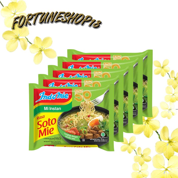 

Mi Instan Indomie Rasa Soto Mie 70Gr (5pcs)