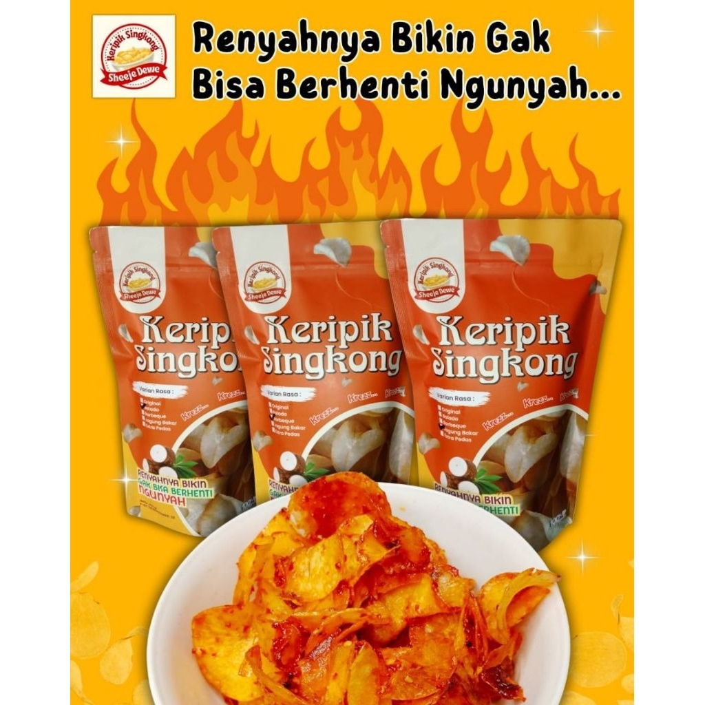 

Keripik singkong pedas manis