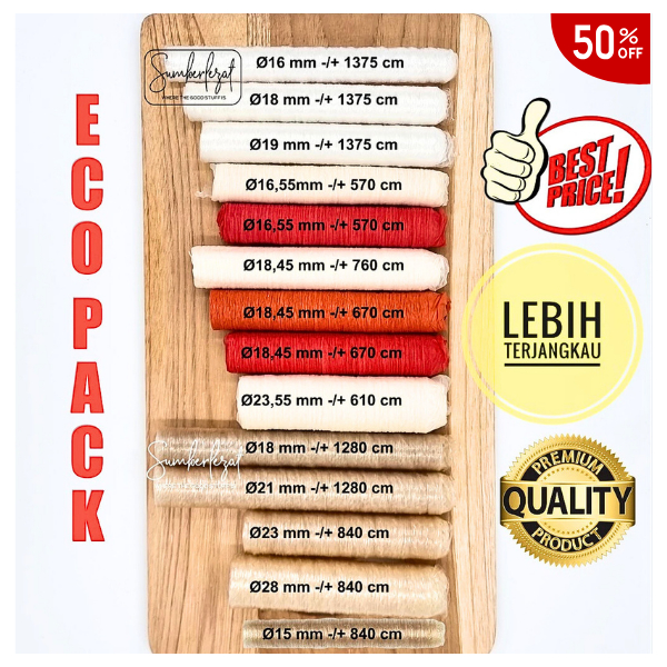 

Casing Bungkus Sosis Selulosa Kolagen Selongsong Sosis Jumbo Bakar Handmade Halal Bisa Dimakan