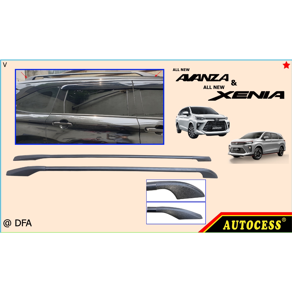 Toyota Avanza Daihatsu Xenia 2022-2025 Sporty Roof Rail Rack Variasi Atap Mobil
