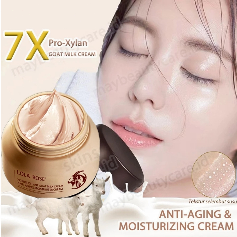 LOLA ROSE Glow Moisturizer Cream Goat Milk 7X Pro-Xylane Anti Aging