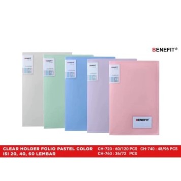

TBMO Clear Holder Benefit Folio Pastel Colour isi 20 40 60 lembar