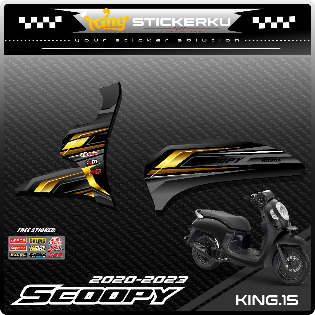 (COD) Stiker Scoopy New 2020-2023 Decal Striping Standar Scoopy New Premium Racing. KS.015