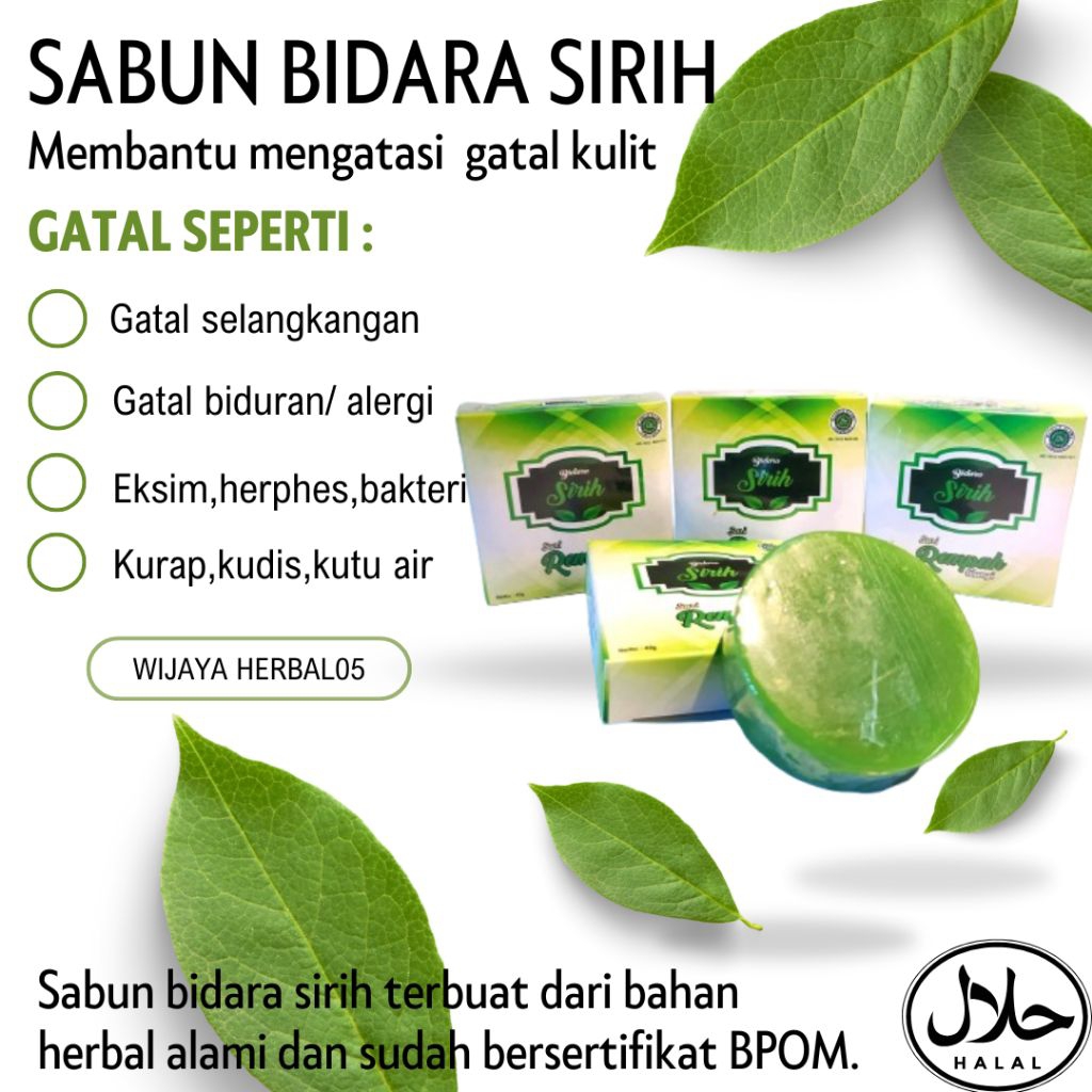 sabun kudis BIDARA SIRIH halal terbuat dari bahan herbal alami sudah BPOM