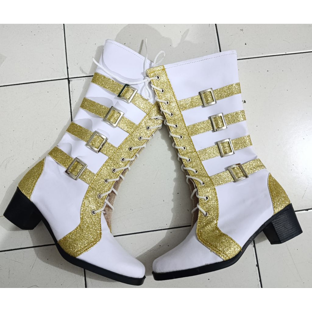 SEPATU MAYORET PUTIH GOLD GESPER