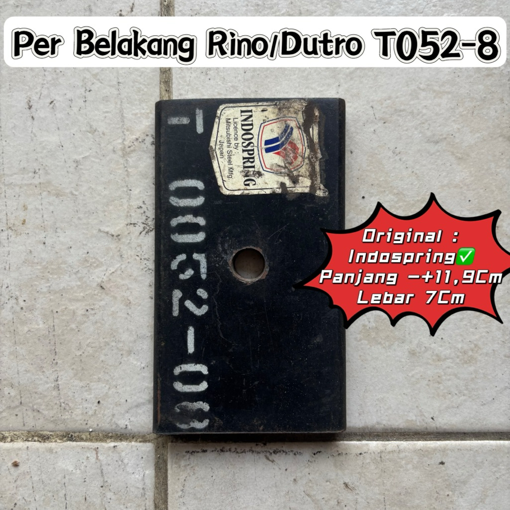 per belakang rino nomer 8 t52-08 merk indospring / per induk belakang rino nomer 8 / per daun rino b