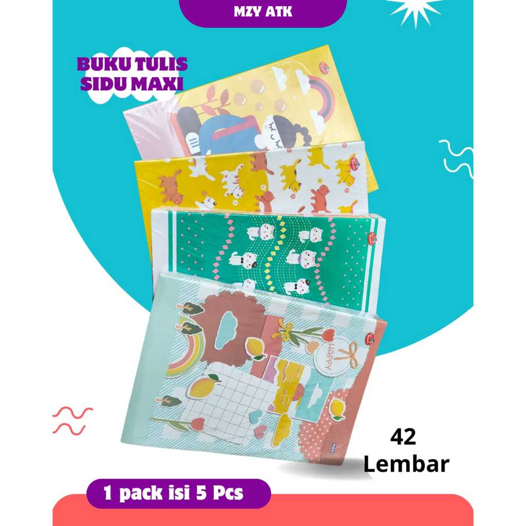 

Buku Tulis Sidu Maxi 42 Lembar / B5 Campuss / 1 Pak - 5 Buku