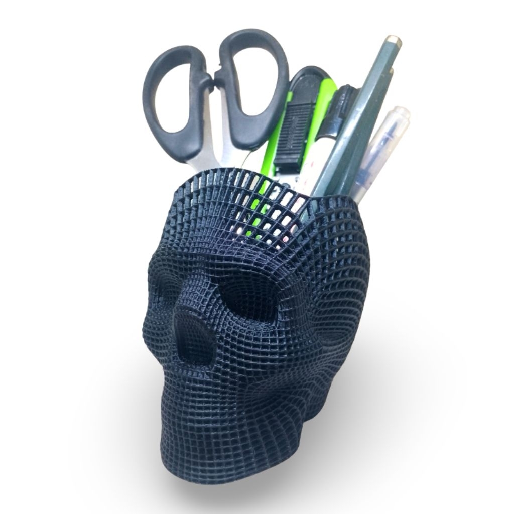 

Skull Pen Holder, Tempat Pensil, Tempat Pulpen Berbentuk Tengkorak