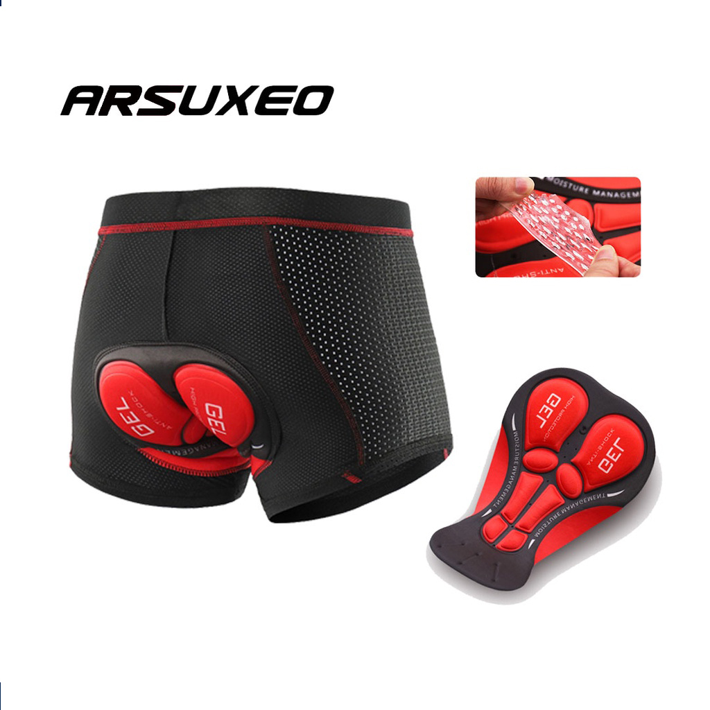 Celana sepeda ARSUXEO / Underware Bicycle Padding ARSUXEO 3D Gel