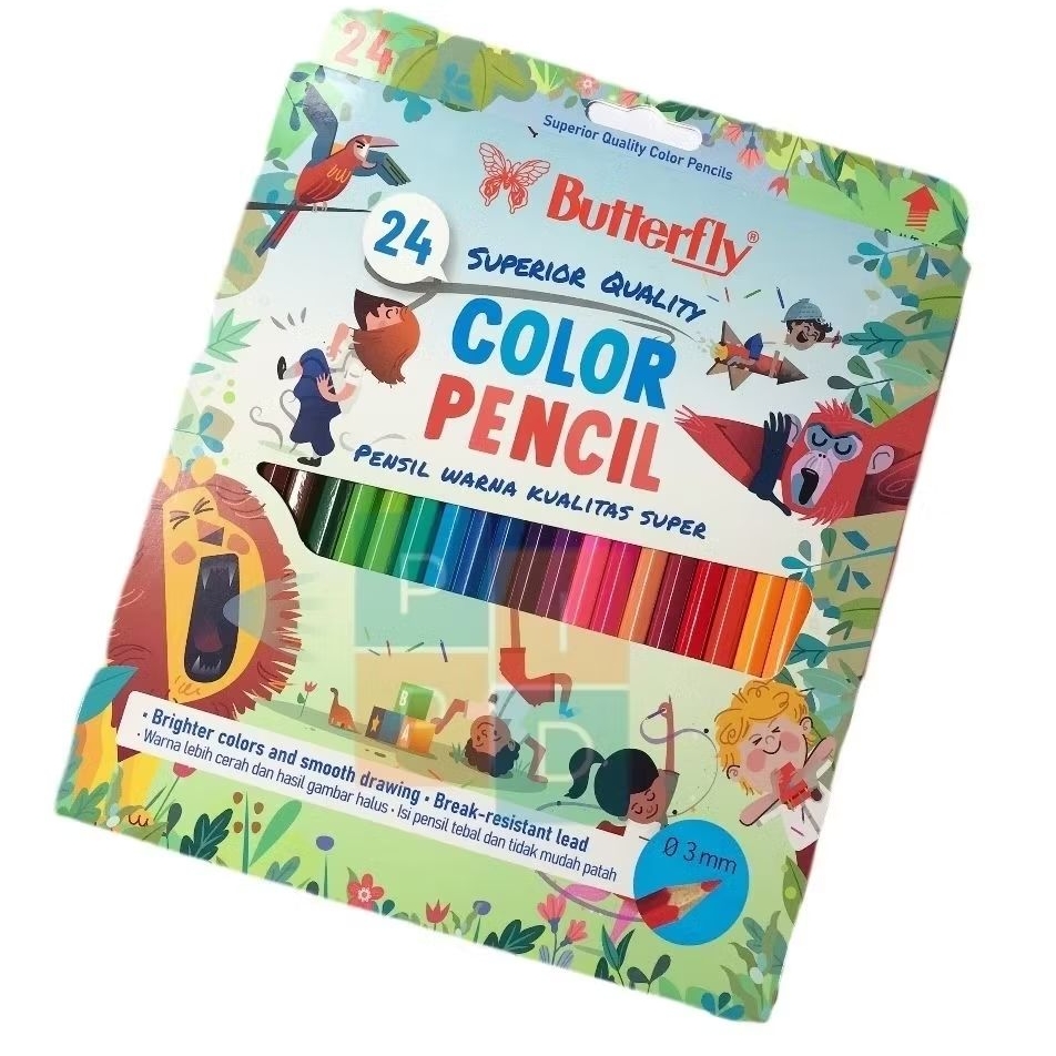 

Butterfly - Pensil Warna Smooth 24 Warna Panjang - SET