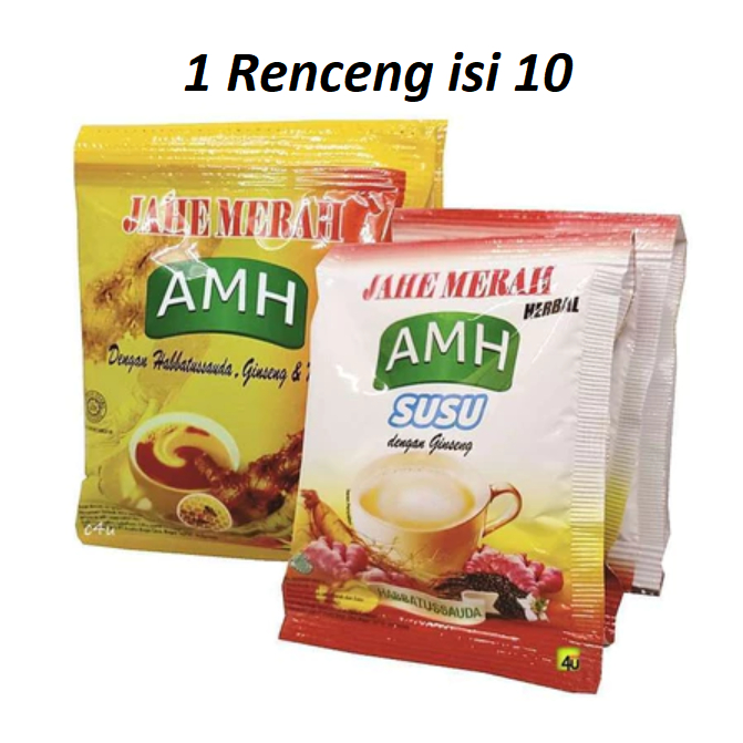 

AMH JAHE MERAH SUSU Renceng isi 10 sachet Spesial Herbal & Susu Jahe, Meningkatkan Imunitas | Nisadkc