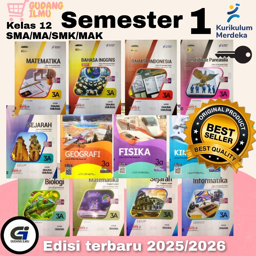 Buku LKS SMA/MA kelas 12 semester 1 l kurikulum merdeka Deep learning l putra nugraha l zamrud
