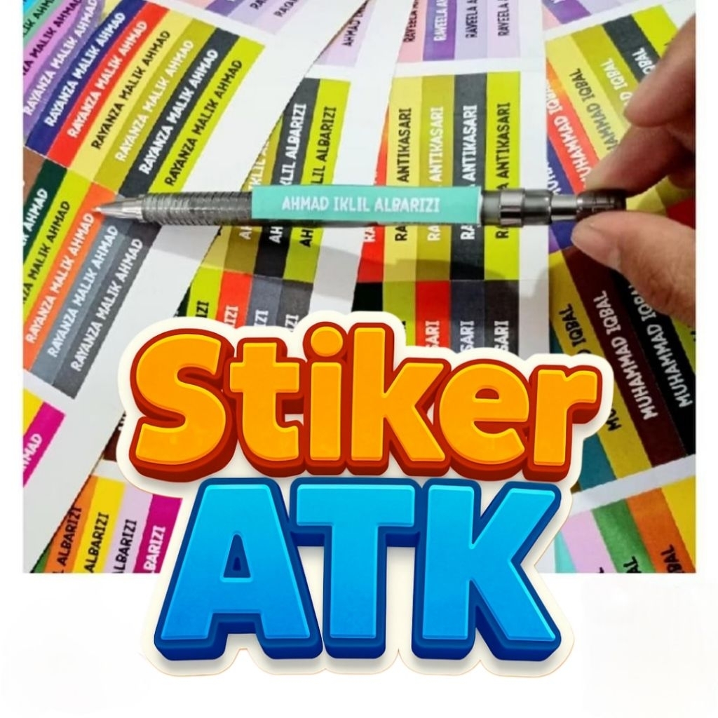 

Stiker ATK Nama Anak di Pensil, Bulpen, buku dan ATK (1 PACK ISI 40 PCS)