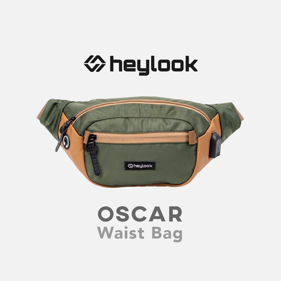 New HEYLOOK Official  Tas Selempang Pria Waist Bag Nylon OSCAR Pria Waist Bag Distro