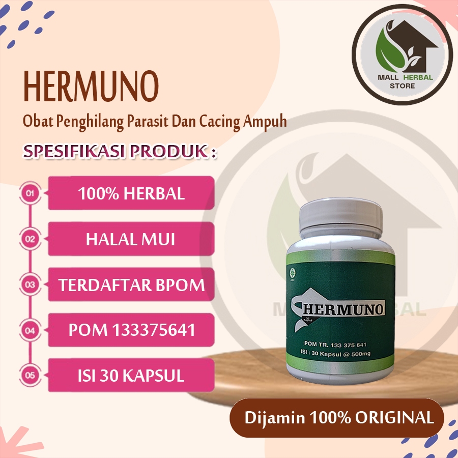 HERMUNO ASLI ORIGINAL OBAT PARASIT HERBAL AMPUH