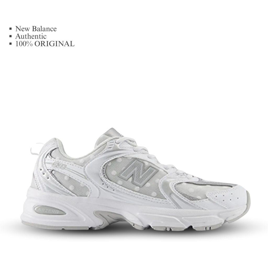 New Balance U530HFW White Silver Metallic Sneakers Sepatu Wanita Original