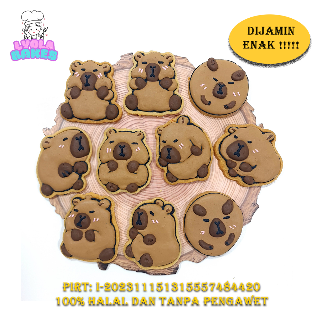 

Kukis KapiBara 10pcs FULL BADAN Cookies Cookie Cokies animal CapyBara Freshly EXP 3 Bulan