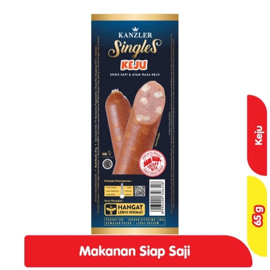 

Sosis Kanzler Keju Singles 65g Sosis Siap Makan