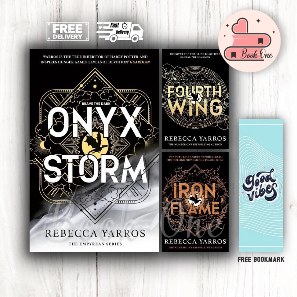 KODE E56J Buku Bahasa Inggris Fourth Wing Iron Flame Onyx Storm Rebecca Yarros