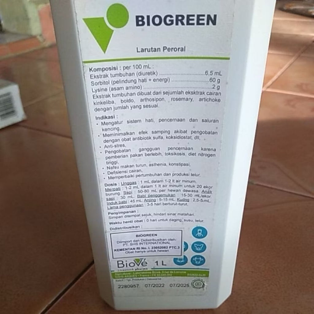 Biogreen 1Liter Expired 2028