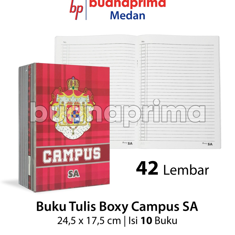 

KODE F85D Buku Tulis PANJANG SA 42 Lembar Boxy Campus Isi 1 Buku 25 x 17 Cm Boxy Notebook Sekolah