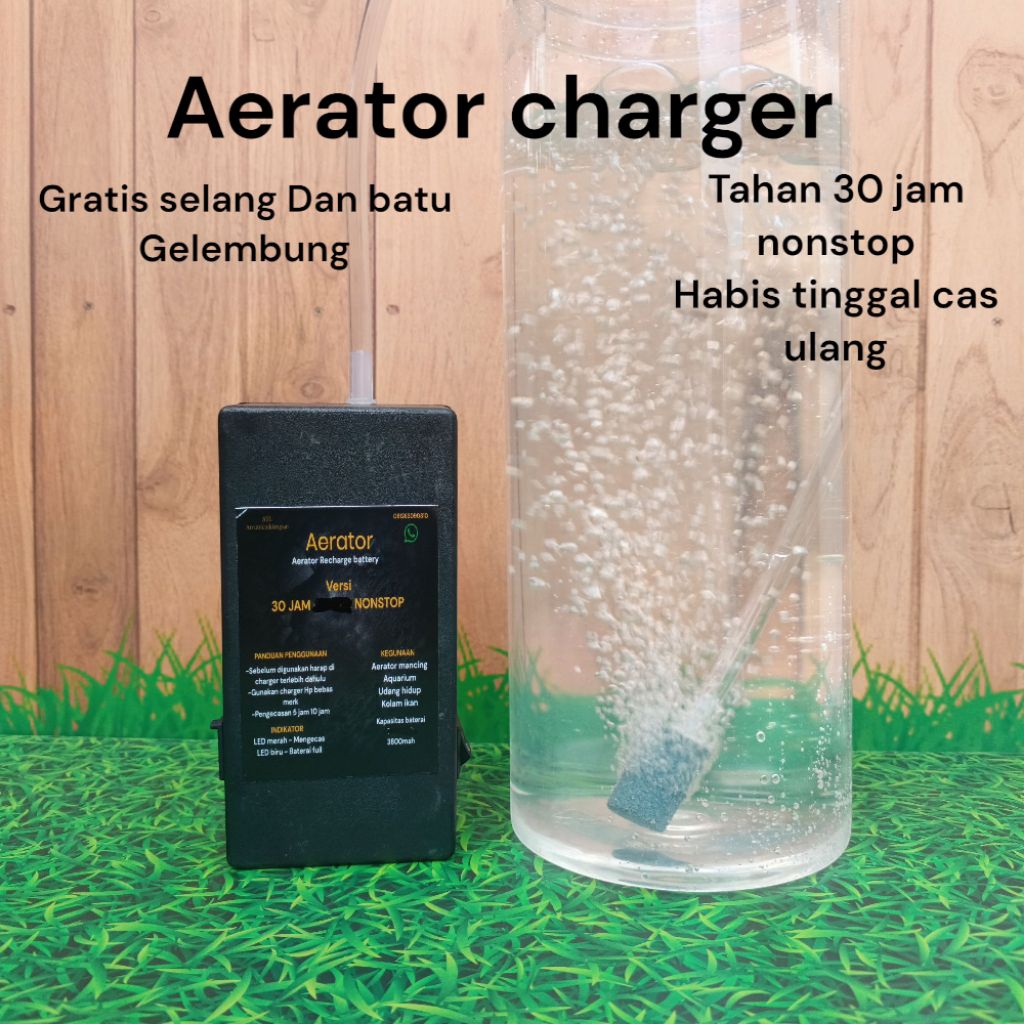 Aerator cas durasi 30 Airator Oksigen  Aerator udang Aerator mancing Aerator aquarium Aerator charge