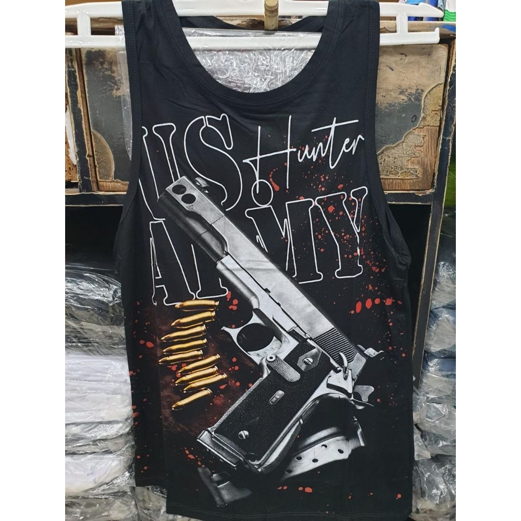 Kaos Singlet Lekbong Pria Cowo Warna Hitam Olahraga Gym Kekinian Gambar keren