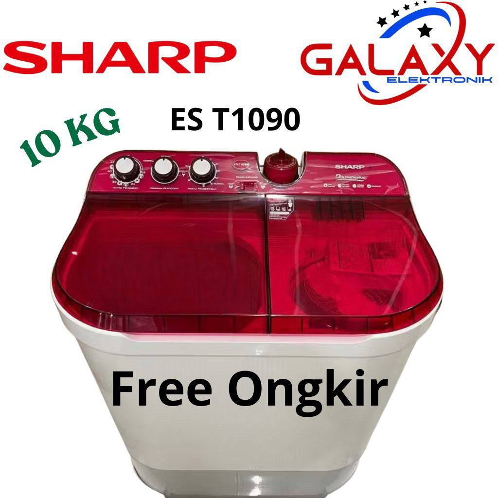 MESIN CUCI 2 TABUNG SHARP ES T1090 / 10 KG