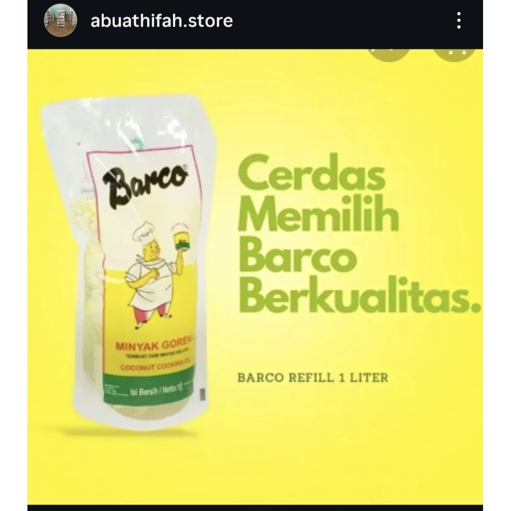 

Minyak Kelapa Barco 1 Ltr