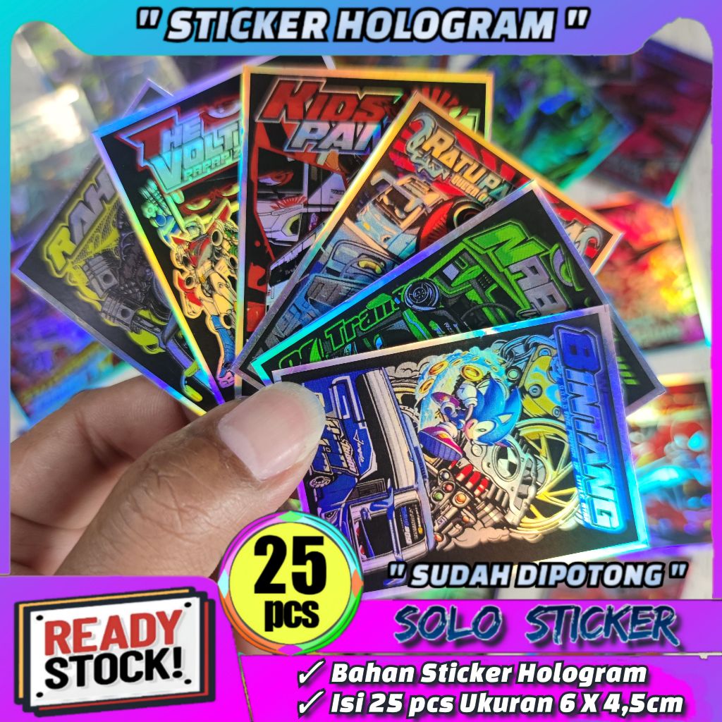 

Sticker Bus Hologram Terbaru Isi 25 pcs SUDAH DIPOTONG Waterprof Anti Air