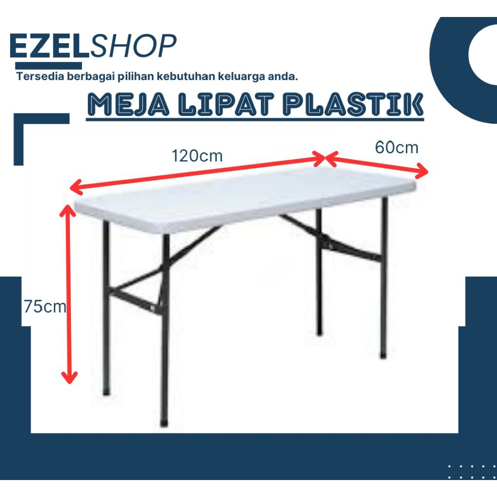 Meja Lipat Plastik