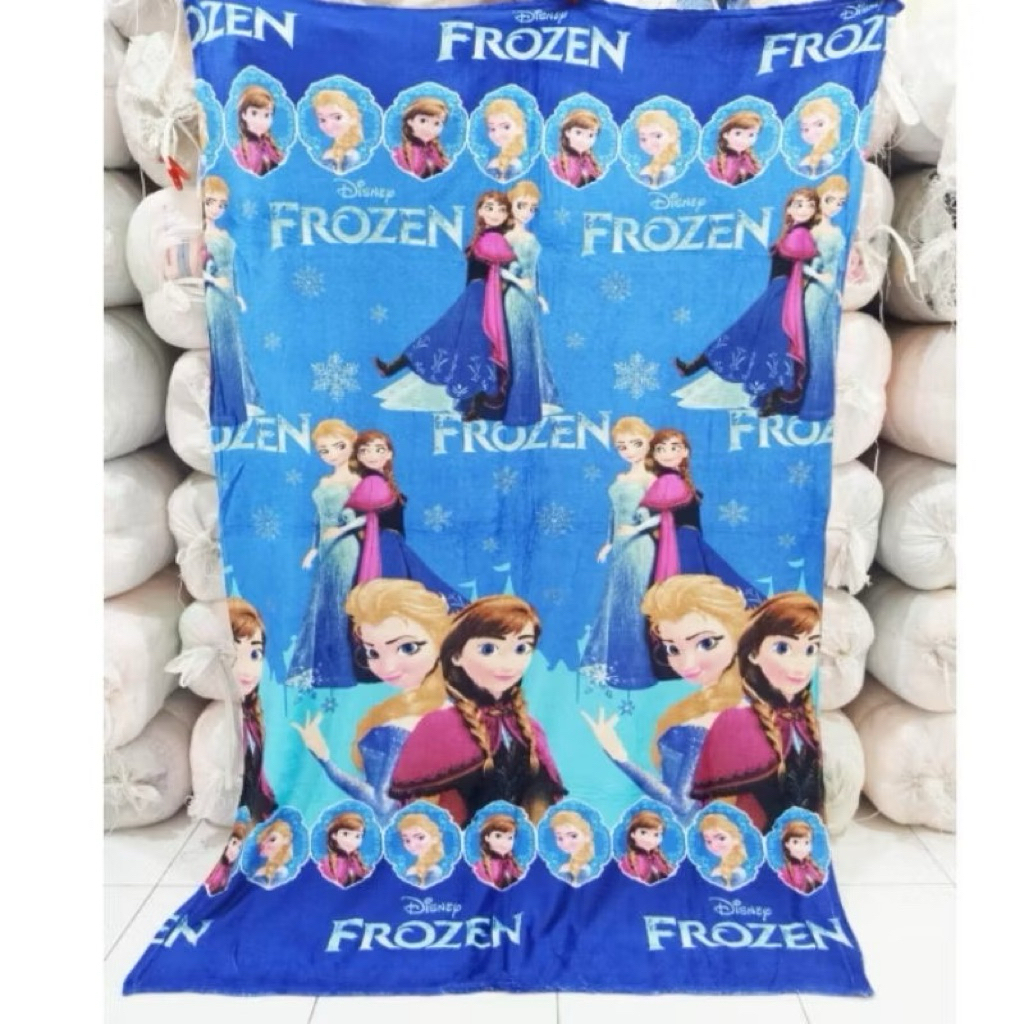 Selimut Tidur Anak perempuan Karakter frozen Ukuran 125x180 Terbaru