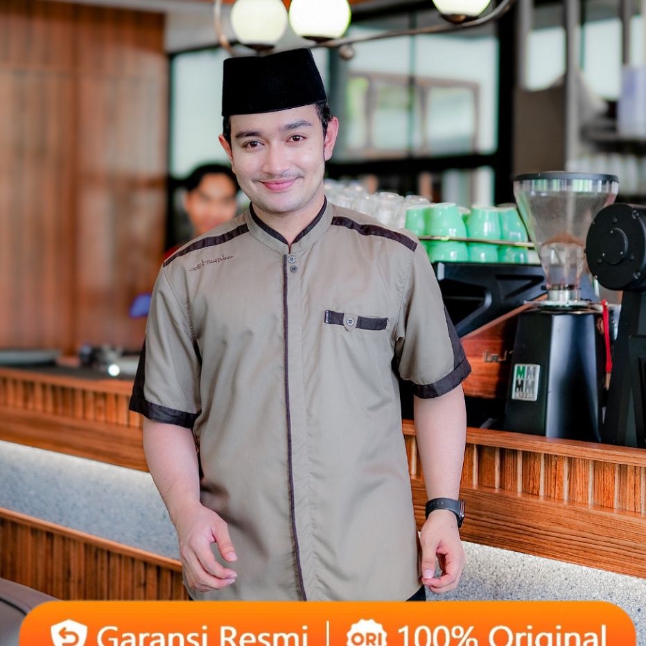 Baju Koko Pria Lengan Pendek Original El Rumi Motif Yisunsin